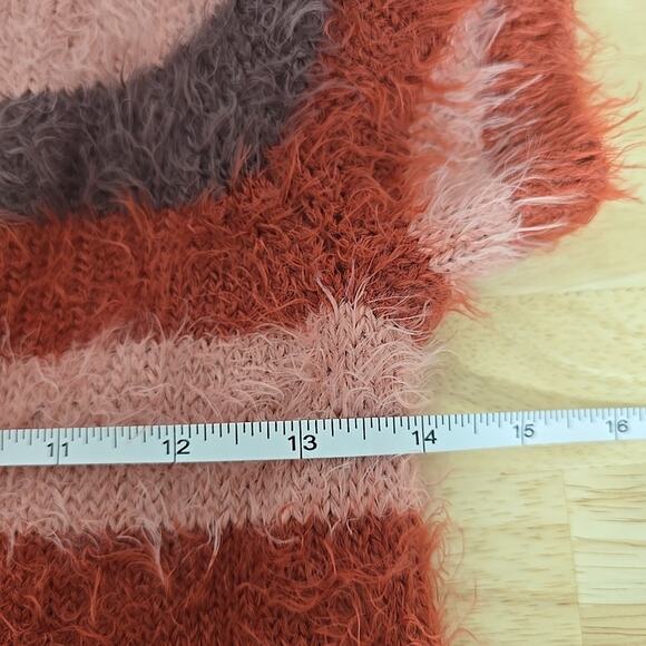 Knitz For Love & Lemons Red Striped Fleetwood Sweater Dress Size Small Eyelash - Picture 5 of 10